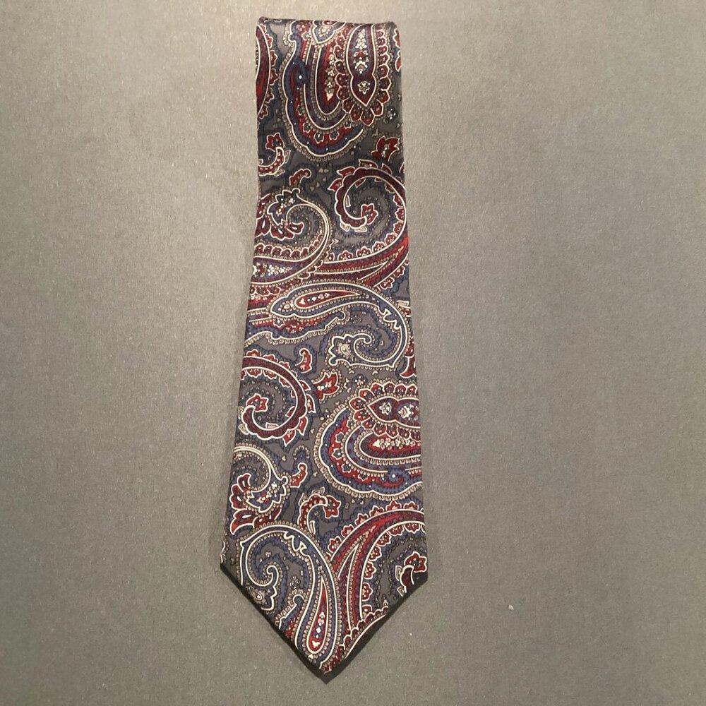 VTG HIGBEE'S Men's Silk Tie Red Paisley Print